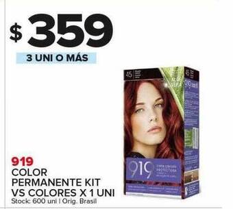 Carrefour Maxi 919 color permanente kit vs colores oferta