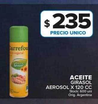 Carrefour Maxi Aceite girasol aerosol oferta