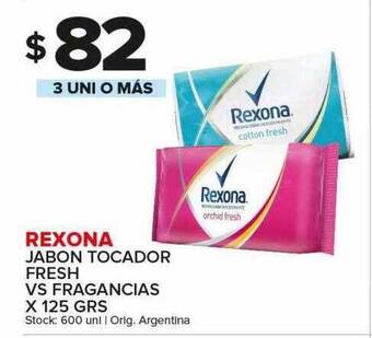 Carrefour Maxi Rexona jabon tocador fresh vs fragancias oferta