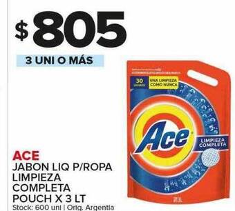 Carrefour Maxi Ace jabon liq p ropa limpieza completa oferta