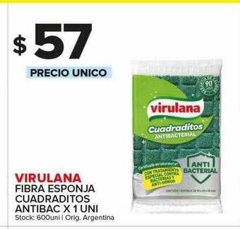 Carrefour Maxi Virulana fibra esponja cuadraditos antibac oferta