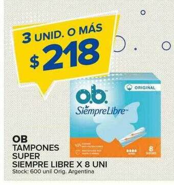 Carrefour Maxi Ob tampones super siempre libre oferta