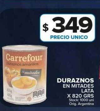Carrefour Maxi Duraznos en mitades oferta