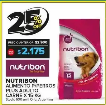 Carrefour Maxi Nutribon alimento p perros plus adulto carne oferta