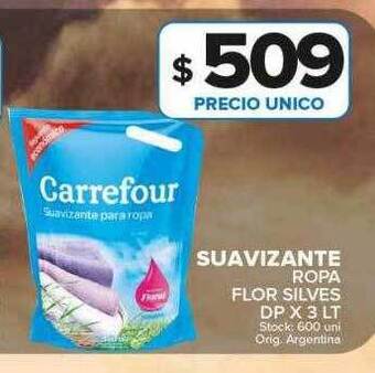 Carrefour Maxi Suavizante ropa flor silves oferta