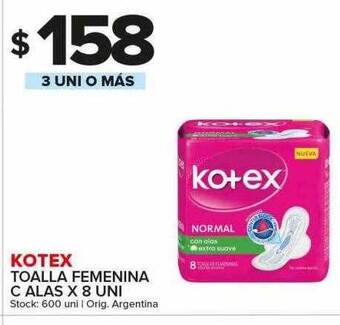 Carrefour Maxi Kotex toalla femenina c alas oferta