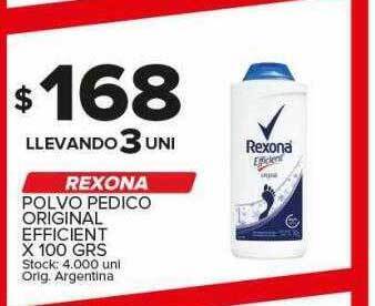 Carrefour Maxi Rexona polvo pedico original efficient oferta