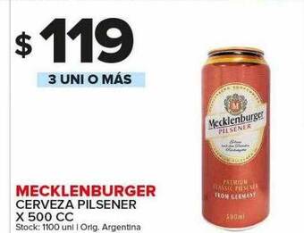 Carrefour Maxi Mecklenburger cerveza pilsener oferta