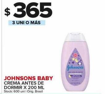 Carrefour Maxi Johnsons baby crema antes de dormir oferta