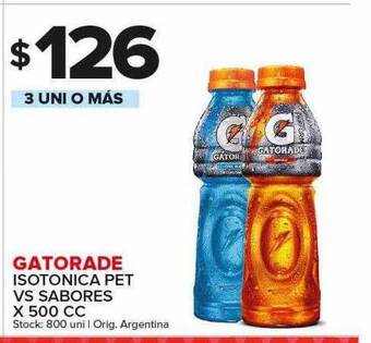 Carrefour Maxi Gatorade isotonica pet vs sabores oferta