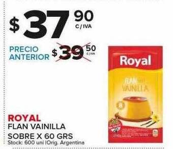 Carrefour Maxi Royal flan vainilla sobre oferta
