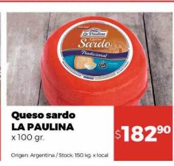 Disco Queso sardo la paulina oferta