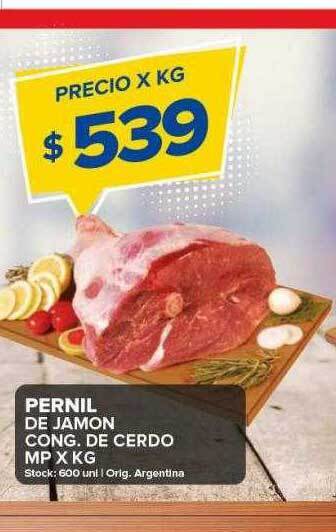 Carrefour Maxi Pernil de jamon cong. de cerdo mp x kg oferta