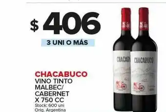 Carrefour Maxi Chacabuco vino tinto malbec cabernet oferta