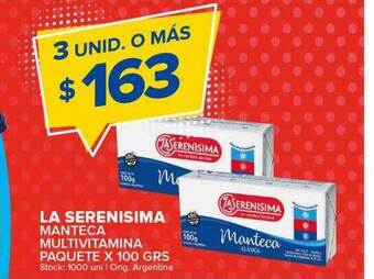 Carrefour Maxi La serenisima manteca multivitamina oferta