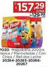 Hipermay Pozo magdalena, clasica, marmoladas, con chips o rell.dce leche oferta