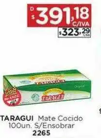 Hipermay Taragui mate cocido 100un. s-ensobrar oferta