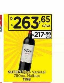 Hipermay Suter vino varietal malbec oferta