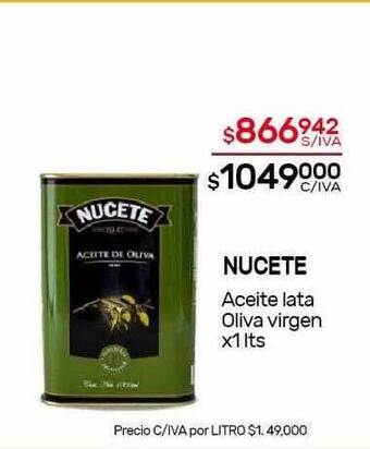Nini Mayorista Nucete aceite lata oliva virgen oferta