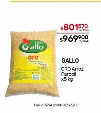 Nini Mayorista Gallo oro arroz parboil oferta
