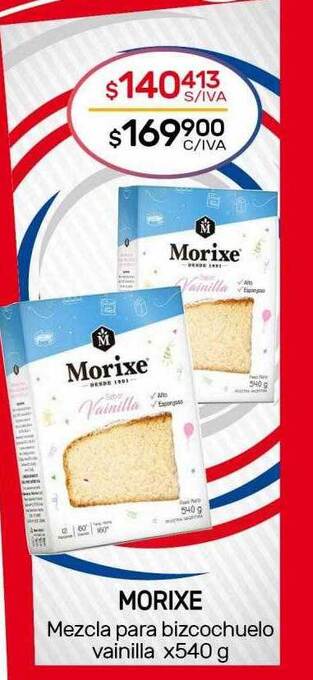 Nini Mayorista Morixe mezcla para bizcochuelo vainilla oferta