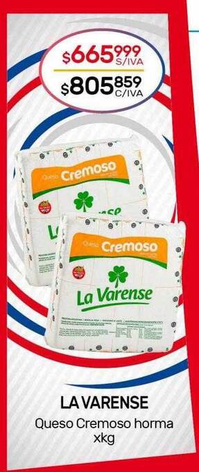 Nini Mayorista La varense queso cremoso horma oferta