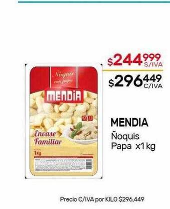 Nini Mayorista Mendia ñoquis papa oferta