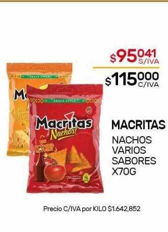 Nini Mayorista Macritas nachos varios sabores oferta
