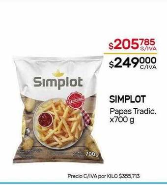 Nini Mayorista Simplot papas tradic oferta