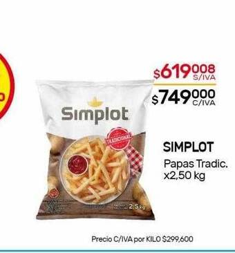 Nini Mayorista Simplot papas tradic oferta