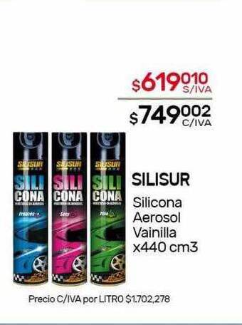 Nini Mayorista Silisur silicona aerosol vainilla oferta
