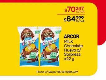 Nini Mayorista Arcor milk chocolate huevo c sorpresa oferta
