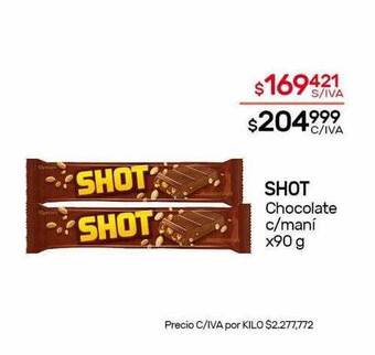 Nini Mayorista Shot chocolate c maní oferta