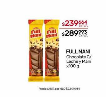 Nini Mayorista Full mani chocolate c leche y maní oferta