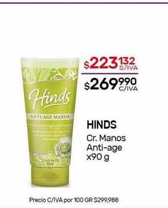 Nini Mayorista Hinds cr manos anti-age oferta