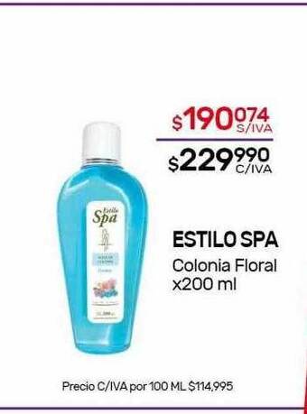 Nini Mayorista Estilo spa colonia floral oferta