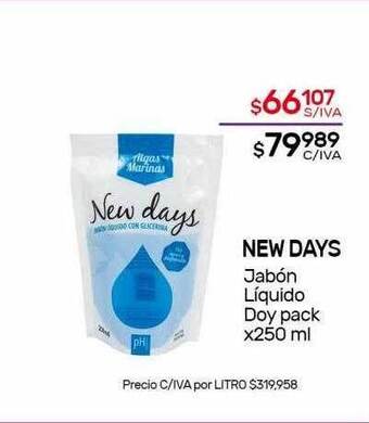 Nini Mayorista New days jabón líquido doy pack oferta