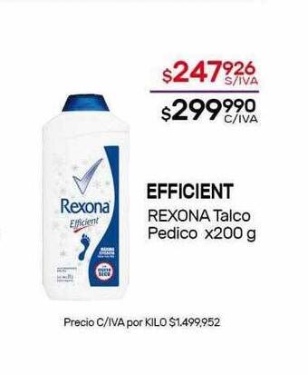 Nini Mayorista Efficient rexona talco pedico oferta