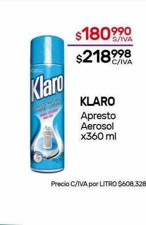 Nini Mayorista Klaro apresto aerosol oferta