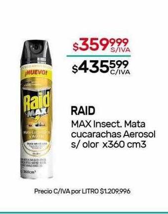 Nini Mayorista Raid max insect mata cucarachas aerosol s olor oferta