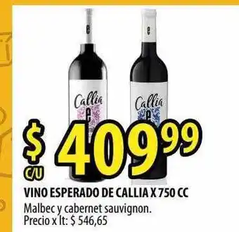 Punto Mayorista Vino esperado de callia oferta
