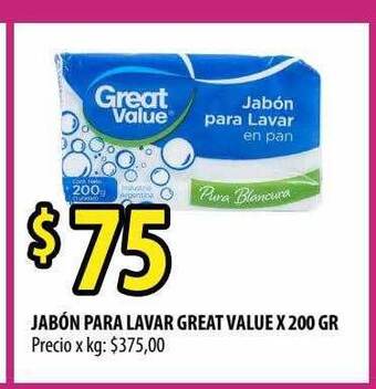 Punto Mayorista Jabón para lavar great value oferta