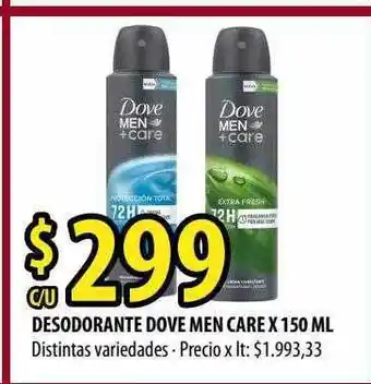 Punto Mayorista Desodorante dove men care oferta