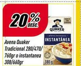 Supermercados Comodin Avena Quaker Tradicional O Instantanea oferta