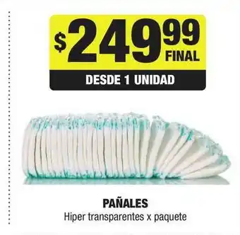 Maxi Ofertas Pañales Hiper Transparentes X Paquete oferta