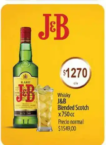 Supermercados Aiello Whisky J&B Blended Scotch x 750cc oferta