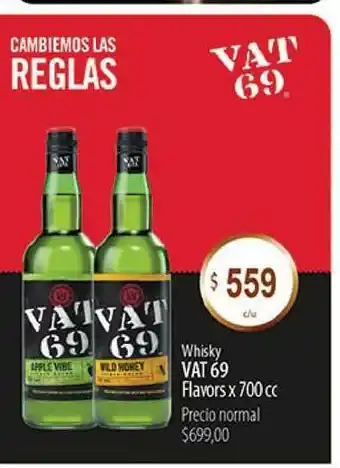 Supermercados Aiello Whisky Vat 69 Flavors x 700cc oferta