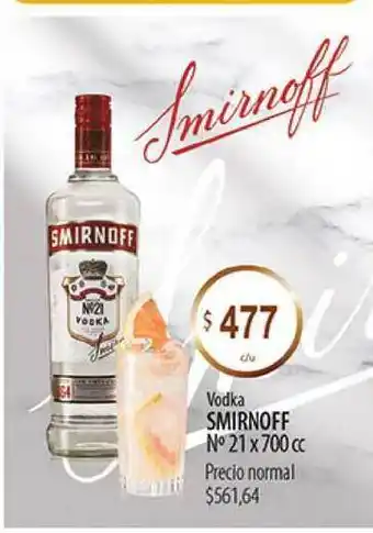 Vodka Smirnoff Nº 21 x 700cc