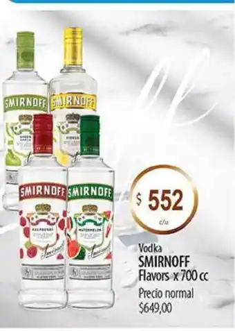 Supermercados Aiello Vodka Smirnoff Flavors x 700cc oferta