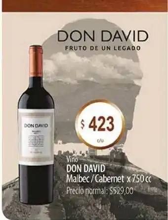 Vino Don David Malbec - Cabernet x 750cc